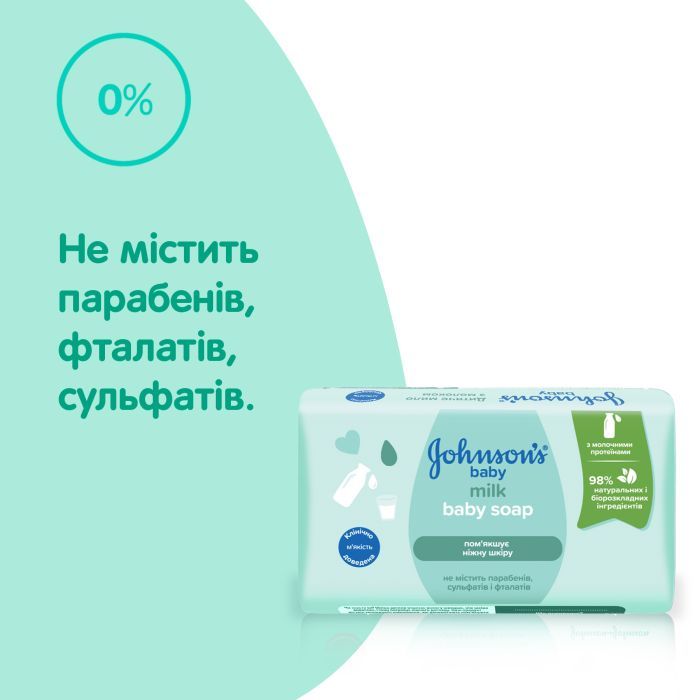 Дитяче мило Johnson’s baby з молоком, 90 г (3574661831114) зображення 9