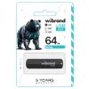 USB флеш накопитель Wibrand 64GB Grizzly Black USB 2.0 (WI2.0/GR64P3B) изображение 2