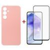 Чехол для мобильного телефона Dengos Samsung Galaxy A55 5G + Glass Pink (DG-KM-92)