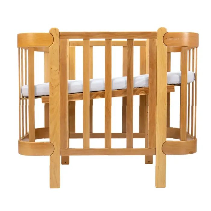 Кроватка Ingvart трансформер Nika 60 с опускной боковинкой (60х94, 60х120) бело-серая (3190037040)