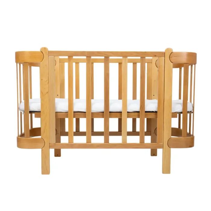 Кроватка Ingvart трансформер Nika 60 с опускной боковинкой (60х94, 60х120) бело-серая (3190037040) изображение 2