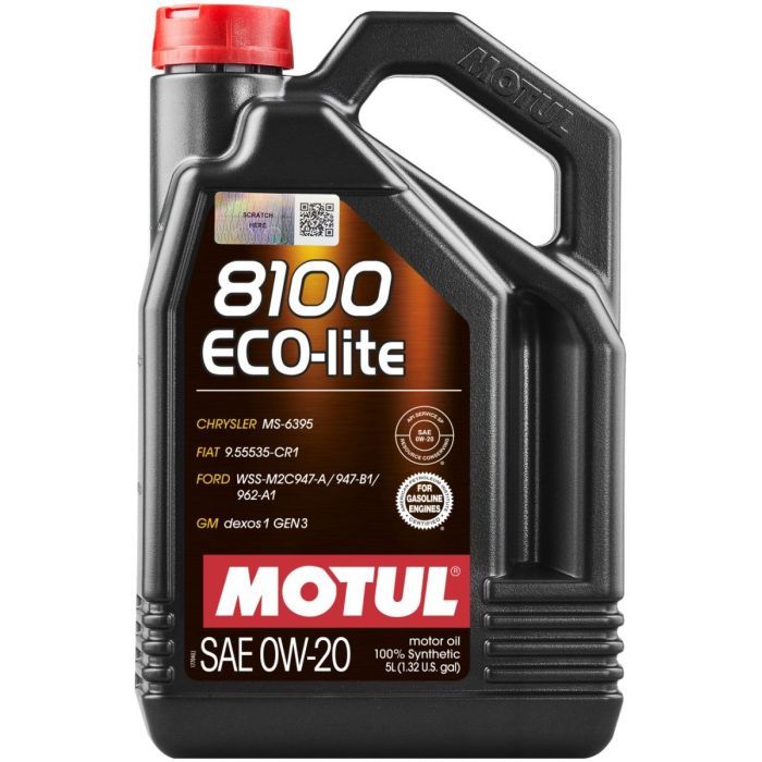 Моторное масло MOTUL 8100 Eco-lite SAE 0W-20, 5л