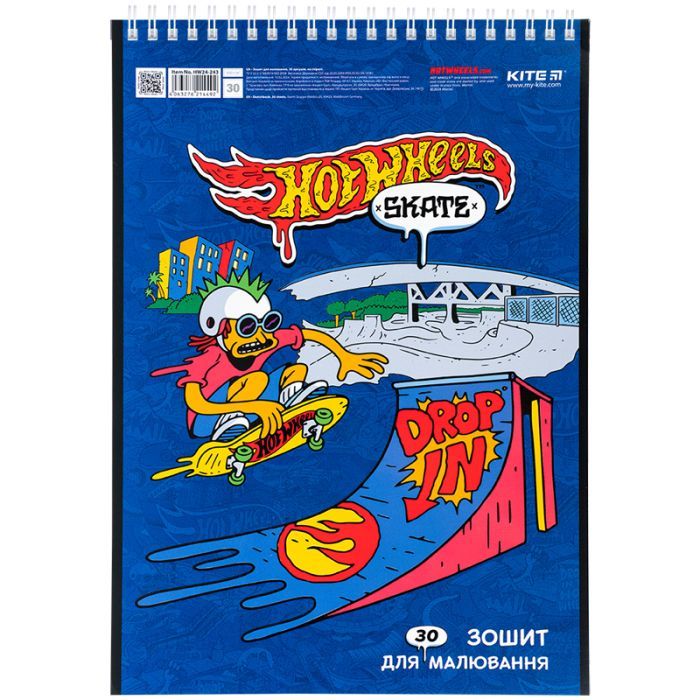 Альбом для малювання Kite Hot Wheels 30 аркушів (HW24-243) зображення 3