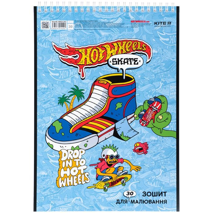 Альбом для малювання Kite Hot Wheels 30 аркушів (HW24-243) зображення 6