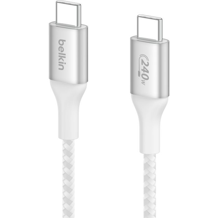 Дата кабель USB-C to USB-C 1.0m 240W white Belkin (CAB015BT1MWH) изображение 4