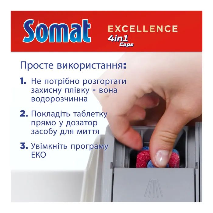 Таблетки для посудомоечных машин Somat Excellence 60 шт. (9000101808087) изображение 6