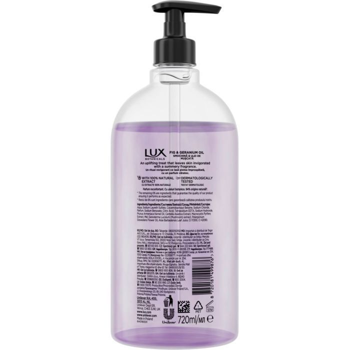 Гель для душа Lux Botanicals Инжир и масло герани 480 мл (8720181499821) изображение 2