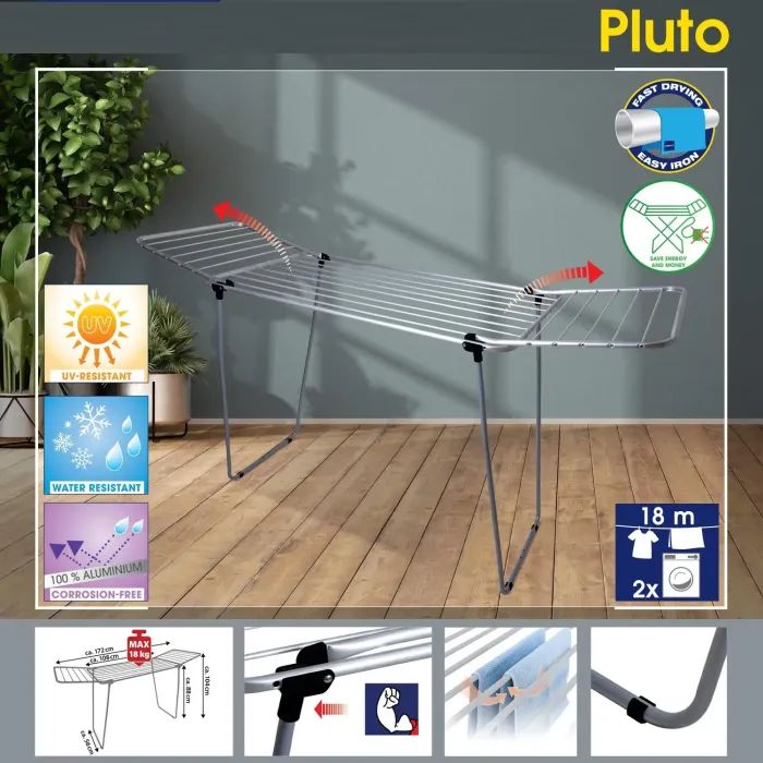 Сушилка для белья Casa Si Pluto 18m Silver Напольная (CS92748Q05) (DAS302868) изображение 4