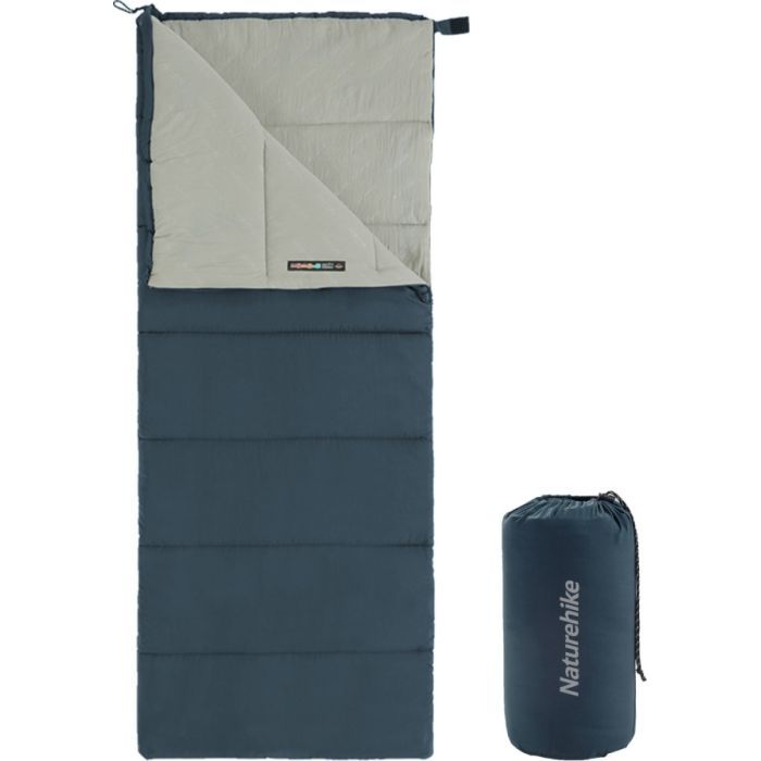 Спальный мешок Naturehike F150 NH22MSD05, лівий, темно-блакитний (6927595797761-L)