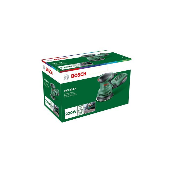 Шліфувальна машина Bosch PEX 220 A 200W, 125мм 24000об/хв, 1.2кг (0.603.378.000) зображення 2