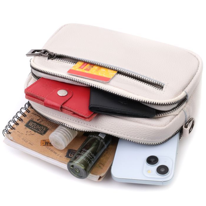 Сумка Vintage З натуральної шкіри Біла (22642) зображення 10