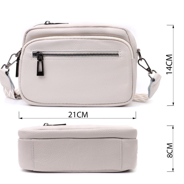 Сумка Vintage З натуральної шкіри Біла (22642) зображення 3