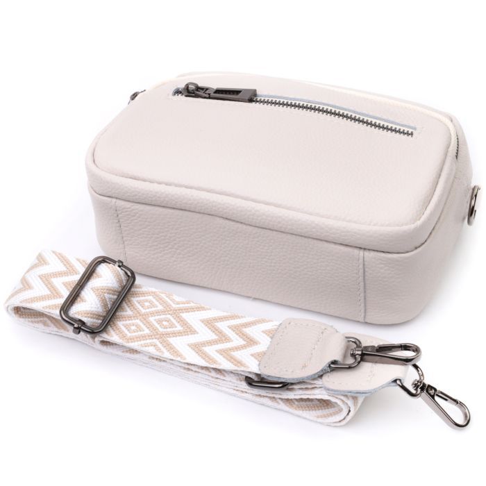 Сумка Vintage З натуральної шкіри Біла (22642) зображення 8