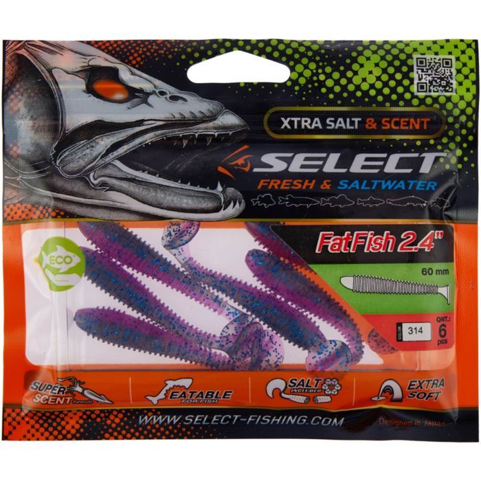 Силікон рибальський Select Fatfish 2.4" col.087 (6 шт/упак) (1870.29.32) зображення 2