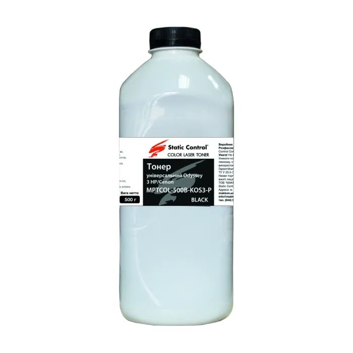 Тонер HP/Canon MPTCOL OS3 50г black (фасовка) Static Control (MPTCOL-50B-KOS3-P)