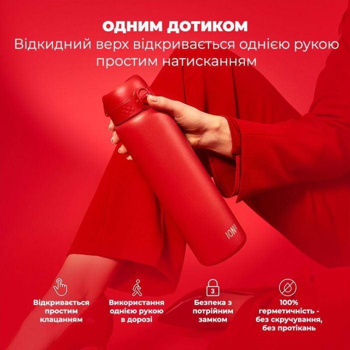 Пляшка для води ION8 OneTouch Vacuum Insulated 920 мл Periwinkle (I8TS1000PERI) зображення 2