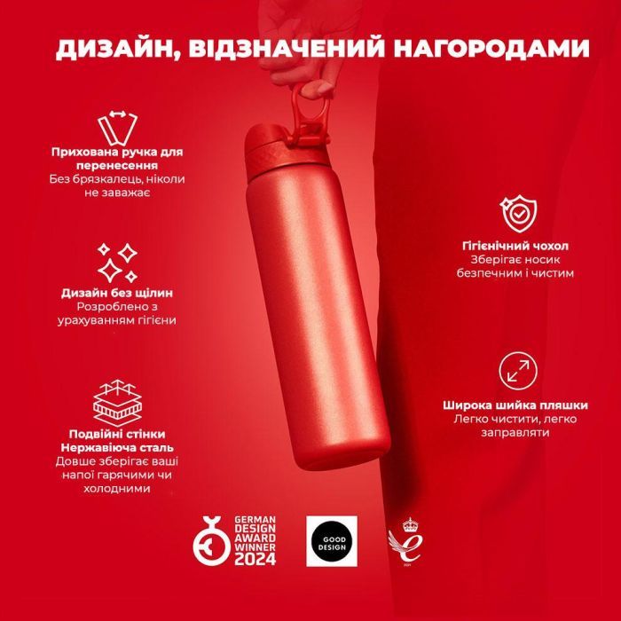 Пляшка для води ION8 OneTouch Vacuum Insulated 920 мл Periwinkle (I8TS1000PERI) зображення 4