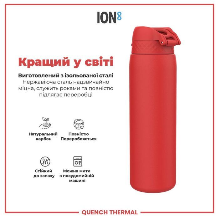 Пляшка для води ION8 OneTouch Vacuum Insulated 920 мл Periwinkle (I8TS1000PERI) зображення 6