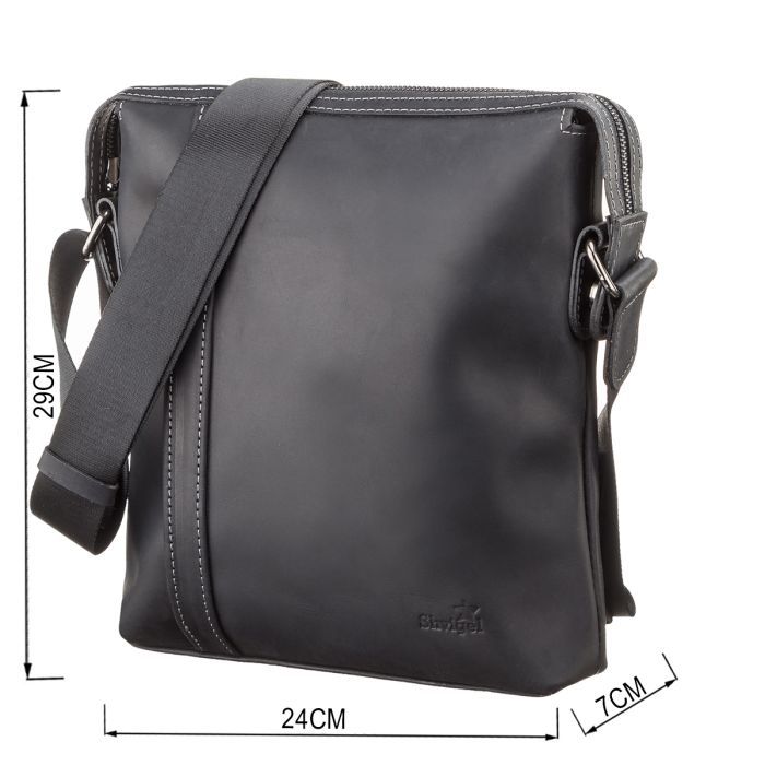 Сумка Shvigel Кожаная Черная (11098) изображение 3