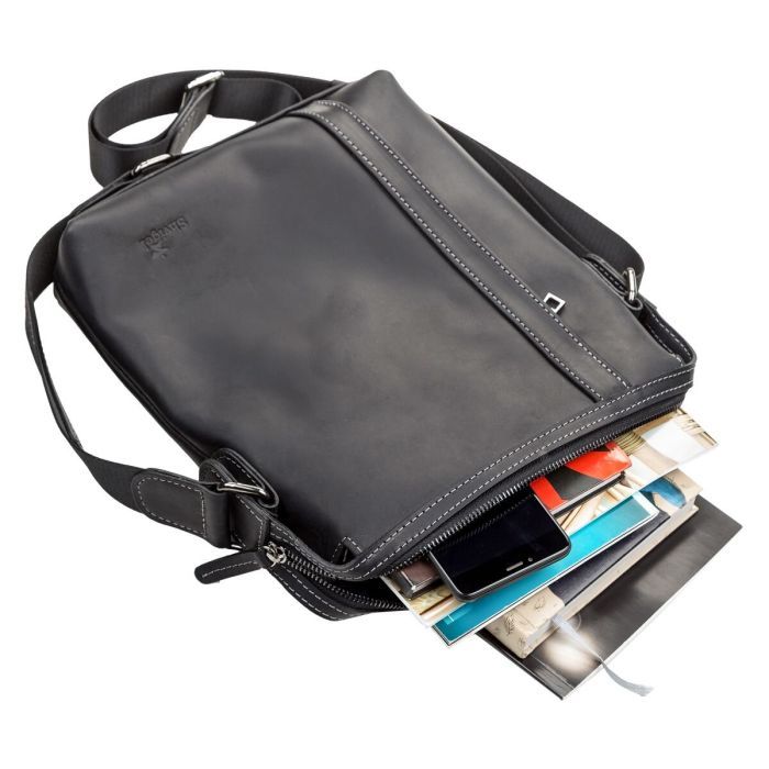 Сумка Shvigel Кожаная Черная (11098) изображение 5