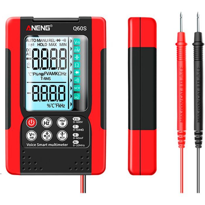 Цифровий мультиметр ANENG AN-Q60S, V, A, R, C, T, F (AN-Q60S) зображення 2