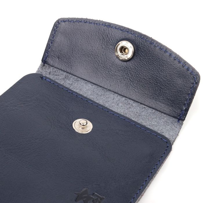 Портмоне Shvigel Из натуральной кожи Синее (16622) изображение 7
