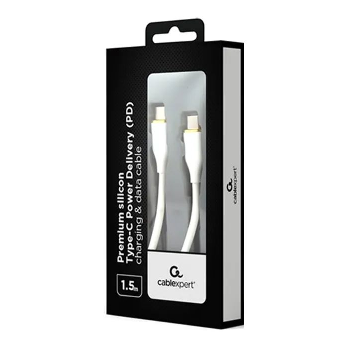 Дата кабель USB-C to USB-C 1.5m 3A Cablexpert (CC-USB2S-CMCM-1.5M-W) изображение 2
