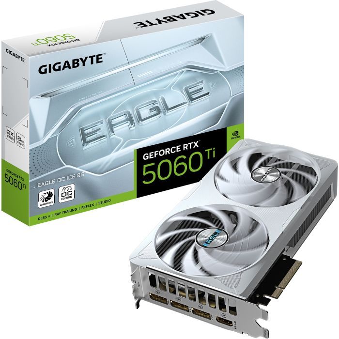 Відеокарта GIGABYTE GeForce RTX5060Ti 8Gb EAGLE OC ICE (GV-N506TEAGLEOC ICE-8GD) зображення 7