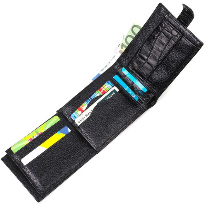 Гаманець Bond Accessories З натуральної шкіри Чорний (22000) зображення 8