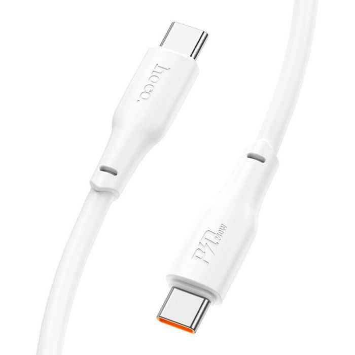 Дата кабель USB-C to USB-C 2.0m 240W TPE X93 white HOCO (6931474790743) изображение 3