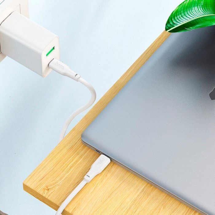 Дата кабель USB-C to USB-C 2.0m 240W TPE X93 white HOCO (6931474790743) изображение 8