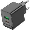 Зарядное устройство BOROFONE BAS14A Erudite 1xUSB-C PD20W + 1xUSB QC3.0 Black (6941991104947) изображение 2