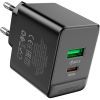 Зарядное устройство BOROFONE BAS14A Erudite 1xUSB-C PD20W + 1xUSB QC3.0 Black (6941991104947) изображение 3