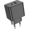 Зарядное устройство BOROFONE BAS14A Erudite 1xUSB-C PD20W + 1xUSB QC3.0 Black (6941991104947)