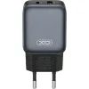 Зарядний пристрій XO L154 USB-C PD20W + USB-A QC3.0 Black (L154.black)