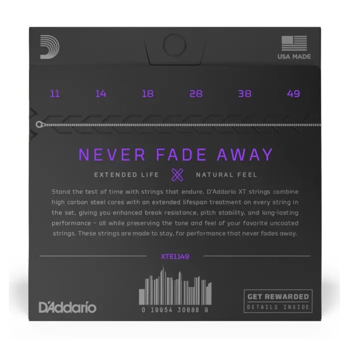 Струни для гітари D'Addario XT ELectric Nickel Plated Steel Medium (11-49) (XTE1149) зображення 3