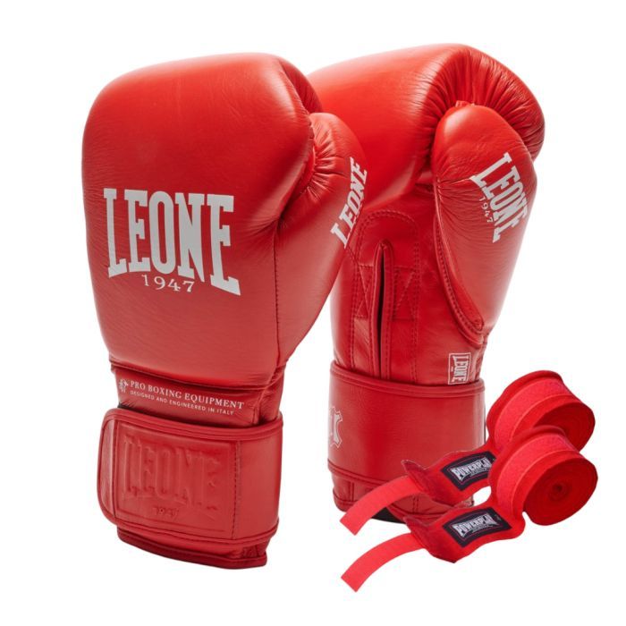 Боксерские перчатки Leone GN111 The Greatest Red 10 унцій (GN111_Red_10oz)