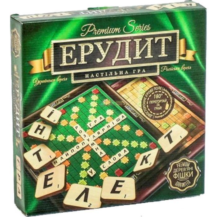 Настольная игра Danko Toys Эрудит Premium series (Erudite Premium series) (укр - рус.) (G-ER-U-01)