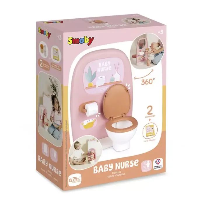 Игровой набор Smoby Ванная комната Беби Ньорс. Терракотовая пудра, с аксессуарами (7600220500) изображение 3