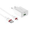 Зарядное устройство BOROFONE BA21A USB + cable USB to Micro 5P 10.5W White (BA21A/MW) изображение 3