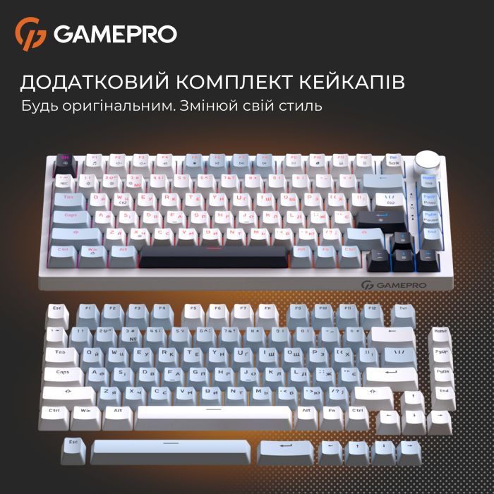Клавиатура GamePro Genesis Warden MK160BL Outemu Swithes USB White (MK160BL) изображение 10