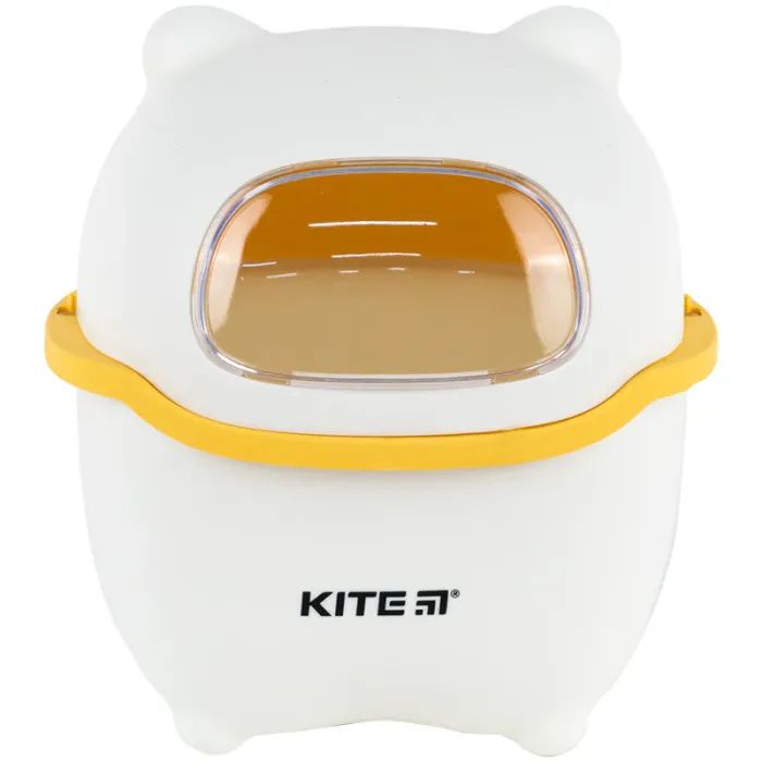 Кошик для паперів Kite Настільний контейнер для сміття, біло-помаранчевий (K24-009-8)