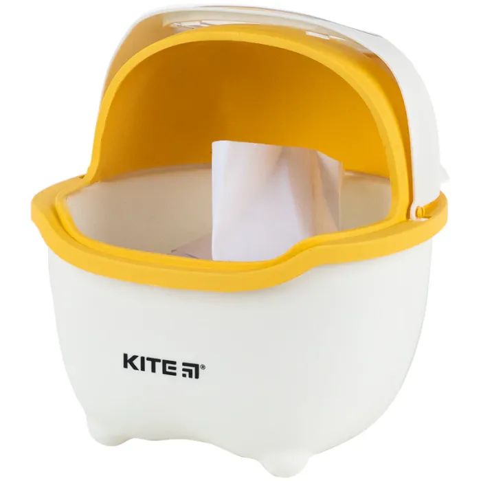 Кошик для паперів Kite Настільний контейнер для сміття, біло-помаранчевий (K24-009-8) зображення 4