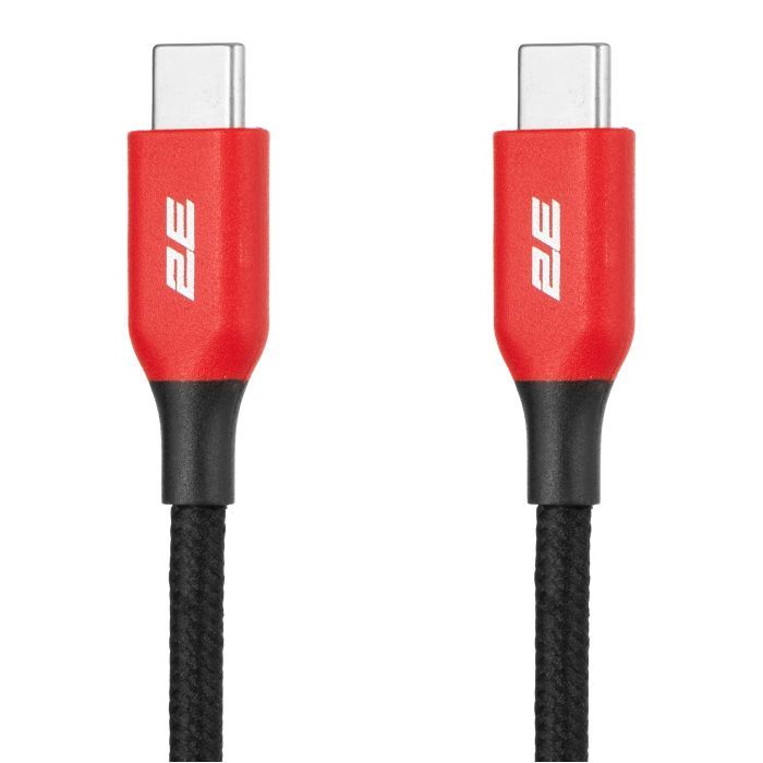 Дата кабель USB-C to USB-C 1.0m 100W black 2E (2E-CC100-WH)
