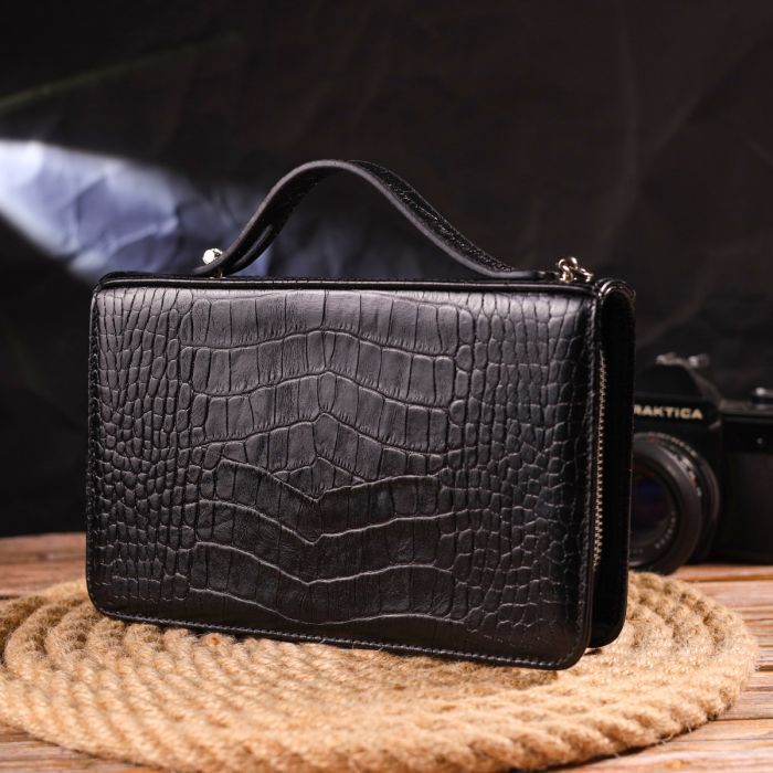 Сумка Canpellini З натуральної шкіри Чорна (21570) зображення 11