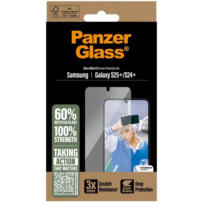 Скло захисне PANZERGLASS Samsung Galaxy S25 Plus Ultra-Wide Fit (PG_PGRNUWFG37942) зображення 4