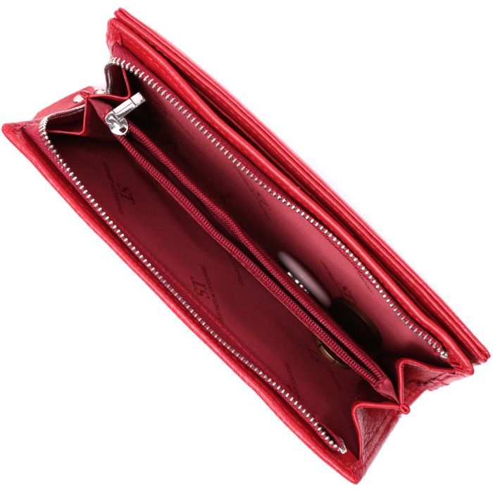 Гаманець ST Leather З натуральної шкіри Бордовий (22534) зображення 7