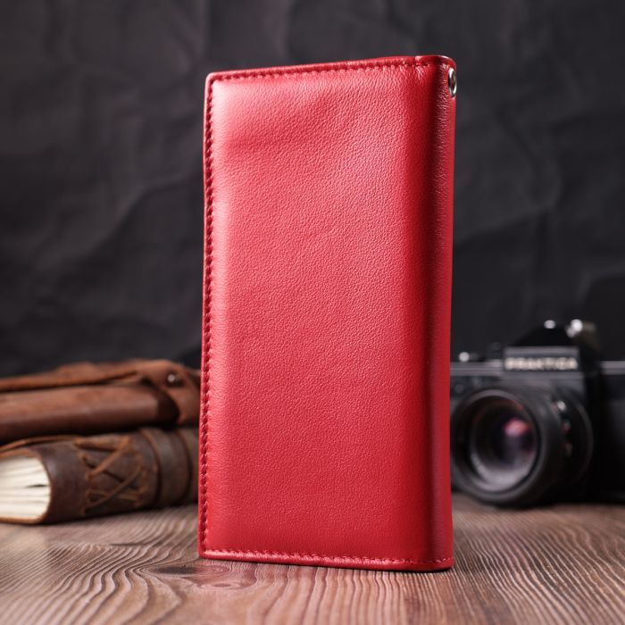 Гаманець ST Leather З натуральної шкіри Бордовий (22534) зображення 9