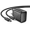 Зарядний пристрій HOCO CS24A USB-C PD25W + cable USB-C to USB-C black (6942007639774) зображення 4