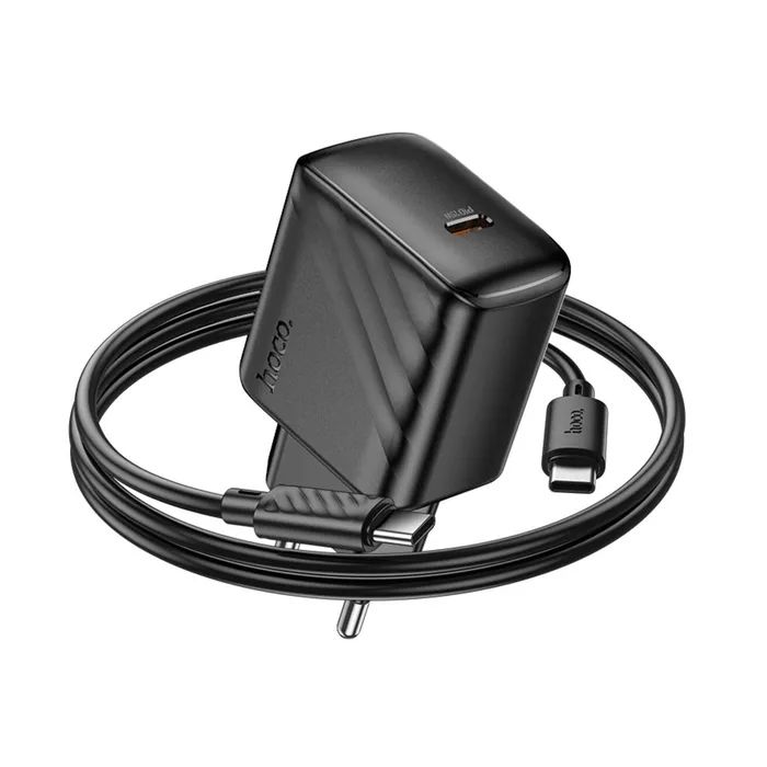 Зарядний пристрій HOCO CS24A USB-C PD25W + cable USB-C to USB-C black (6942007639774) зображення 5
